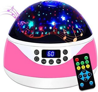 Girls Night Lights Projector for Kids with Timer & Music - MOKOQI Star Light Projector for Bedroom, Great Birthday Gifts for Baby Girls Age 3-10, Toys for 2-9 Year Old Girls Room Decor