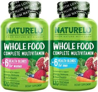 NATURELO Whole Food Multivitamin for Women - 120 Capsules and Whole Food Multivitamin for Men - 120 Capsules Bundle