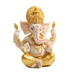 Ganesha Statues- Hindu Elephant God Sculpture,Indian Ganesh Ganpati Ganapati Figurine Handmade for Car Dashboard Decor Home (Small)