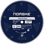 Norske Tools NCSBP257 10 inch 100T Triple Chip Mitre Aluminum Saw Blade for Non-Ferrous Metals (Aluminum, Brass, Coppers and Plastics) 5/8 inch Bore