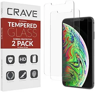 Crave Glass Screen Protector for Apple iPhone 11 Pro Max/XS Max [2-Pack] HD Tempered Glass