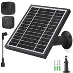 iTODOS Solar Panel Compatible with Blink Outdoor 4 (4th Gen) Camera, 11.8Ft Outdoor Power Cable and Adjustable Mount,Weatherproof,Aluminum Alloy Sturdy and Anti-Aging-Black