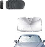 Car Windshield Sun Shade Umbrella with 4 Side Window Sun Shades, 2026 Upgraded Foldable Front Windshield Sun Shade for Hot Weather, Compact Umbrella Windshield Sun Shade for Car Owners，Large Set