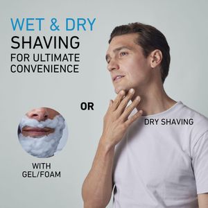 Panasonic Men’s 4-Blade Wet & Dry Electric Shaver – Flexible Head, Silver