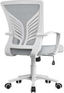 Yaheetech Chaise Bureau Ergonomique en Maille Respirante, Fauteuil d'Ordinateur Inclinable avec Support Lombaire à roulettes Pivotante, Siège Bureau en Hauteur Réglable, Capacité 136kg Gris Clair