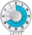 Secura 60-Minute Visual Timer 6-Inch Mechanical Countdown Timers for Teaching, Meeting, Cooking, Working - Timer for Kids with Magnetic Backing, Foldable Legs, Hanging Hole (Blue)