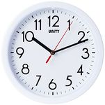 Unity Wall Clock, Hastings, Silent Sweep, Modern, White, 22 cm / 8.6-inch