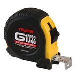 TAJIMA Tape Measure - 33 ft / 10 m x 1 inch G-Series Measuring Tape with Dual Metric/Standard Scale & Acrylic Coated Blade - G-33/10MBW