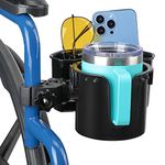 Wiicare Wheelchair Cup Holder, 2-in-1 Water Bottle and Storage Box, Designed Cup Holder for Bottle with Handle, Cup Holder for Wheelchair, Walker, Rollator, Stroller, Bike