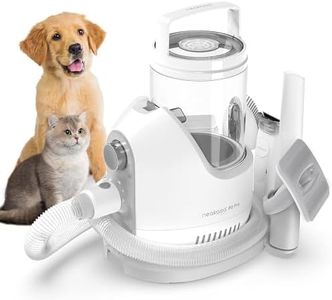Neakasa by neabot P2 Pro Dog Grooming Kit, Dog Clippers Vacuum Suction 99% Hair, Pet Grooming with 5 Proven Grooming Tools, 2L Large-Capacity Easy Empty Dustbin for Dogs Cats Animals (Grey-White)