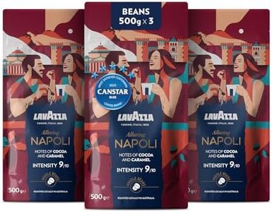 Lavazza, Tales of Italy Alluring Napoli, 1.5 Kg, Coffee Beans, for Espresso Coffee Machines, Notes of Cocoa & Caramel, Arabica & Robusta, Intensity 9/10, Dark Roasting, Roasted in Australia, 3 x 500g