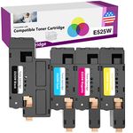 Limeink 4 Pack Compatible High Yield Laser Toner Cartridges Replacement for E525W 525W E525 525 H3M8P DPV4T (1 Black, 1 Cyan, 1 Magenta, 1 Yellow) Compatible with E525W, E525DW Color Laser Printers