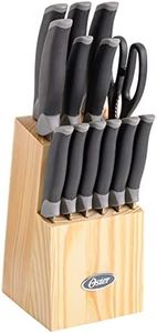 Oster Lindbergh 14 Piece Stainless Steel Cutlery Set, Black