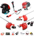 BU-KO 52cc Petrol Strimmer Garden Multi-Tool – Electric Push-Button & Pull Cord Start | 3-in-1 Brush Cutter, Grass Trimmer & Steel Wire Weed Strimmer | Heavy-Duty, Powerful 3HP Engine