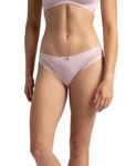 Jockey Women's Medium Coverage Soft Touch Microfiber Nylon Elastane Stretch Mid Waist Lace Styled Bikini with StayFresh Treatment_Style_1813_Fragrant Lily_M