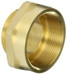 Dixon Valve FM2015F Brass Fire Equipment, Hex Nipple, 2" NPT Female x 1-1/2" NST (NH) Male