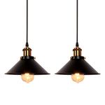 Newrays 2 Pack Industrial Retro Black Iron Kitchen Restaurant Bar Balcony Hanging Pendant Light