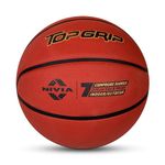 Nivia Top Grip/Soft Rubberized Moulded/Indoor Basketball/For Men/Size - 7 (Brown)