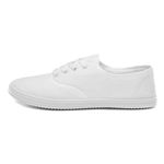 Red Fish Tai Womens White Lace Up Canvas Shoe - Size 3 UK - White