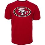 Mens Team Logo Short Sleeve Fan Tee Compatible with San Francisco 49ers, Medium