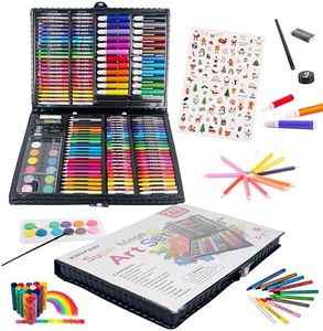 278 PCS Art Supplies, KINSPORY Portable Creativity Coloring Art Set, Drawing Kit, Oil Pastels, Crayons, Colour Pencils, Watercolour Cakes, Gift for Kids