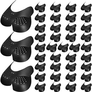 Potchen 40 Pairs Shoes Protector Anti Wrinkle Toe Box Shoe Guards for Sneaker and Casual Shoes No Crease Shoe Inserts, Black