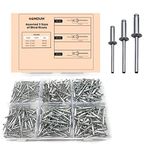 Homdum Aluminium Blind Rivet - Metal POP Rivets for Riveting Gun/Riveter Machine Assorted 3 Sizes Pack of 300 Pieces