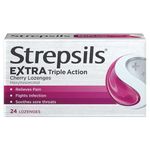 Strepsils Extra Cherry Throat & Pain Relief Lozenges 24 Pack