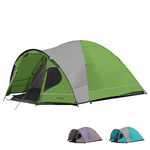 Portal Outdoors Unisex's Zeta Spacious Dome Tent, with Fibreglass Poles, Porch and Triple Ventilation, Sleeps up to 4, Blue, 4 Person