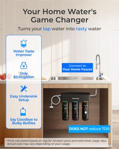 Waterdrop Under Sink Water Filter – 3-Stage High Capacity, NSF/ANSI 42, Reduces PFAS, Lead, Chlorine