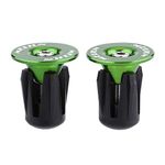 2 Pcs Bike Bar End Plugs Colorful Aluminium Alloy Bike Bar Grip Plug Bicycle Handlebars End Caps for Most Bicycle Mountain Bike Road Bike(green)