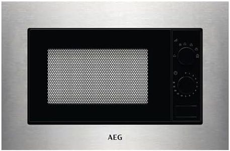 AEG 3000 Series Integrated Microwave Oven MSE1717SM, 17L, Built-in Microwave with, 6 Power Levels, Defrosting, Auto Timer, Audible End Signal, 380x560x300mm, Stainless Steel with Antifingerprint