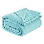 Bedsure Fleece Blanket King Size for Bed - Soft Cosy Fluffy Throw Blankets, Warm Large Throws for Audlts, River Blue, 270x230 cm