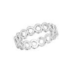 LeCalla 925 Sterling Silver Infinity Band Rings for Friendship Rings, Dainty Eternity Promise Wedding Bands Perfect Every Day Ring Ring for Women - Size 9No