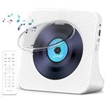 Desktop CD Player with Dual HiFi Speaker,CD Player for Home,Portable Music Player with Bluetooth, Remote Control,LCD Display,Sleep Timer,Headphone Jack, Supports CD/Bluetooth/FM Radio/U-Disk/AUX