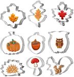 WEDNOK 9pcs Autumn Cookie Cutters T