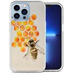 Hsdhacn Compatible with iPhone 11 Promax Aesthetic Trendy Design Phone case，Retro Style bee Pattern Soft TPU Bumper Protective iPhone 11 Promax case, Wireless Charging Supported
