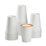 GOURMEX 1000 Disposable Coffee Cups | White Paper Cups Disposable Hot Cups | Ideal for Home, Work and to-Go | Fits with Coffee Cups Disposable Lids (10oz)