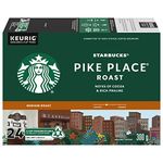 Starbucks Pike Place Medium Roast K-Cups, Single Serve Keurig Compatible Coffee Pods for Keurig Brewers - 24 Capsules