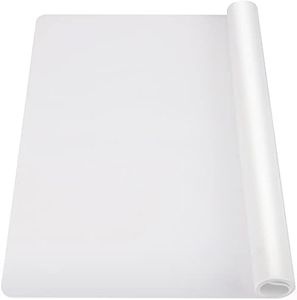 Ewen 27.6x19.5 Inch Large Silicone Mats for Kitchen Counter, 2MM Thick Heat Resistant Non-Stick Silicone Placemat, Workbench Mat Countertop Protector for Desk, Crafts, Air Fryer, Pastry, Transparent