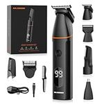 Body Hair Trimmer Men, MAXGROOM 4 in 1 Electric Body Groomer Beard Trimmer Men with Nose Hair Trimmer, Rechargeable Manscape Electric Razor, Private Parts, Beard, Back, Pubic (Black)