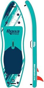 Aqua PRO Halcyon Adventure 10’ 6” Inflatable Stand-Up Paddleboard iSUP, Scalloped Wide Stable Design with Non-Slip EVA Deck, Includes Paddle, Ankle Leash, Pump and Carry/Storage Bag.