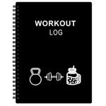 Workout Log for Women & Men - A5 Fitness Planner/Journal to Track Weight Loss, Workout Journal for GYM, Bodybuilding Progress - Daily Health & Wellness Tracker, Black