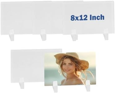 Sublimation Glass Photo Blanks 5 PCS 8X12 Inch for Personiazed Crystal Sheets Plaque
