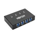 Tripp Lite 4 Port USB Switch, USB 3.0 Peripheral Switch, SuperSpeed 5 Gbps, Black, 3 Year Warranty (U359-004)