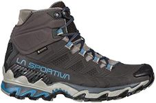 La Sportiva Womens Ultra Raptor II Mid Leather GTX Hiking Boots, Carbon/Atlantic, 8