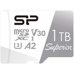 Silicon Power 1TB microSDXC UHS-I Micro SD Card with Adapter, Up to 100MB/s Read & 80MB/s Write, Class 10 U3 V30 A2 Faster App Performance 4K UHD Video, High Speed Memory Card, Superior A2 Series