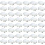 50 Pack Self-Adhesive Cable Clips Electrical Wire Clips Cable Management Clips for Car, Office and Home (15.5 x 12.5 mm, White)