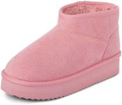 The Children's Place Girls Mini Ankle Platform Boot, Faux-Fur Lined, Pink, 13 Little Kid