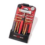 Real Avid Hammer & Brass Punch Set I Gunsmithing Tools Set with Small Hammer, Flat Tip Metal Punch and Brass Punch Set I Tool Kit with Gunsmithing Hammer with 4 Tips, Non Marring Punch & Pin Starter